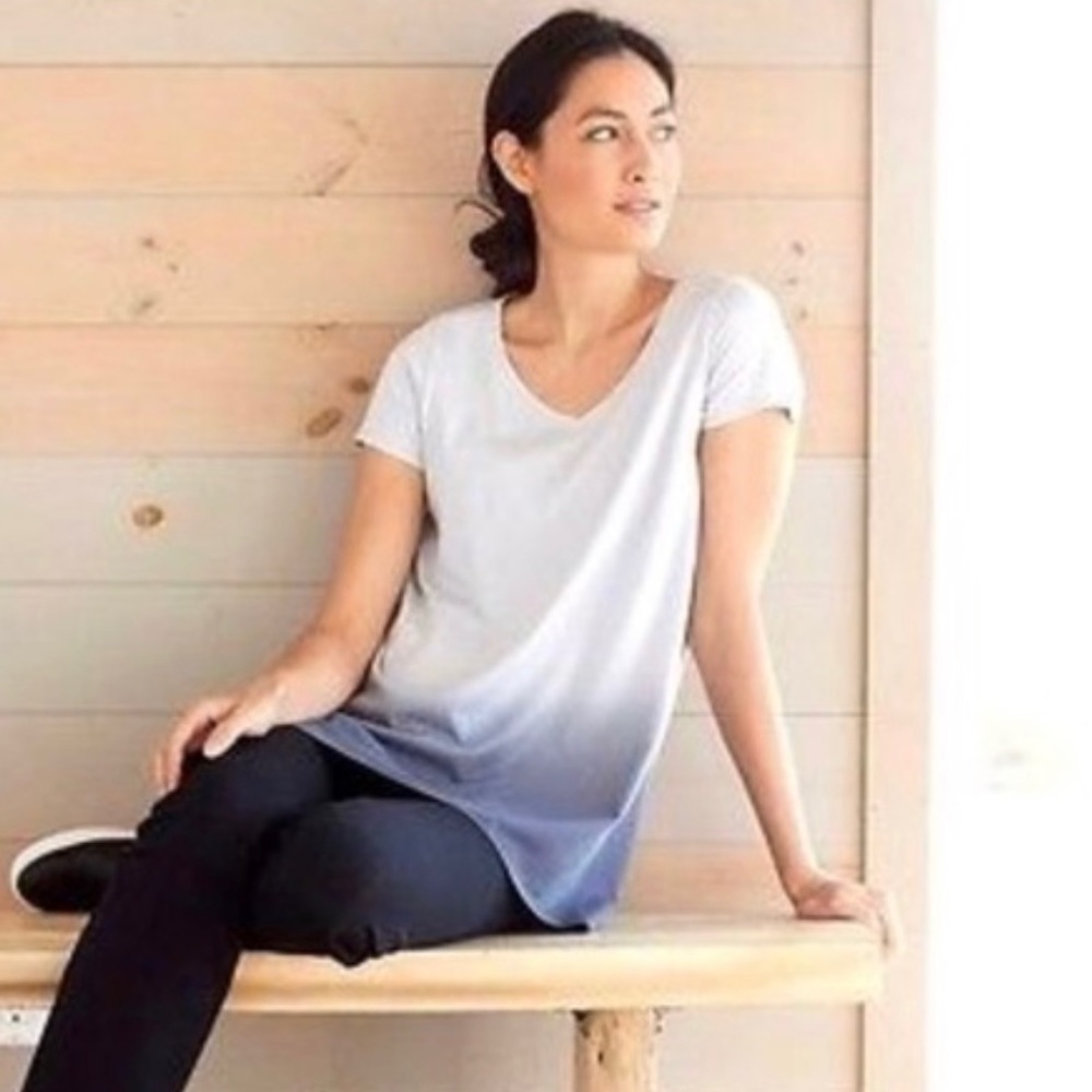 J. Jill pure jill dip dyed elliptical tee NWT